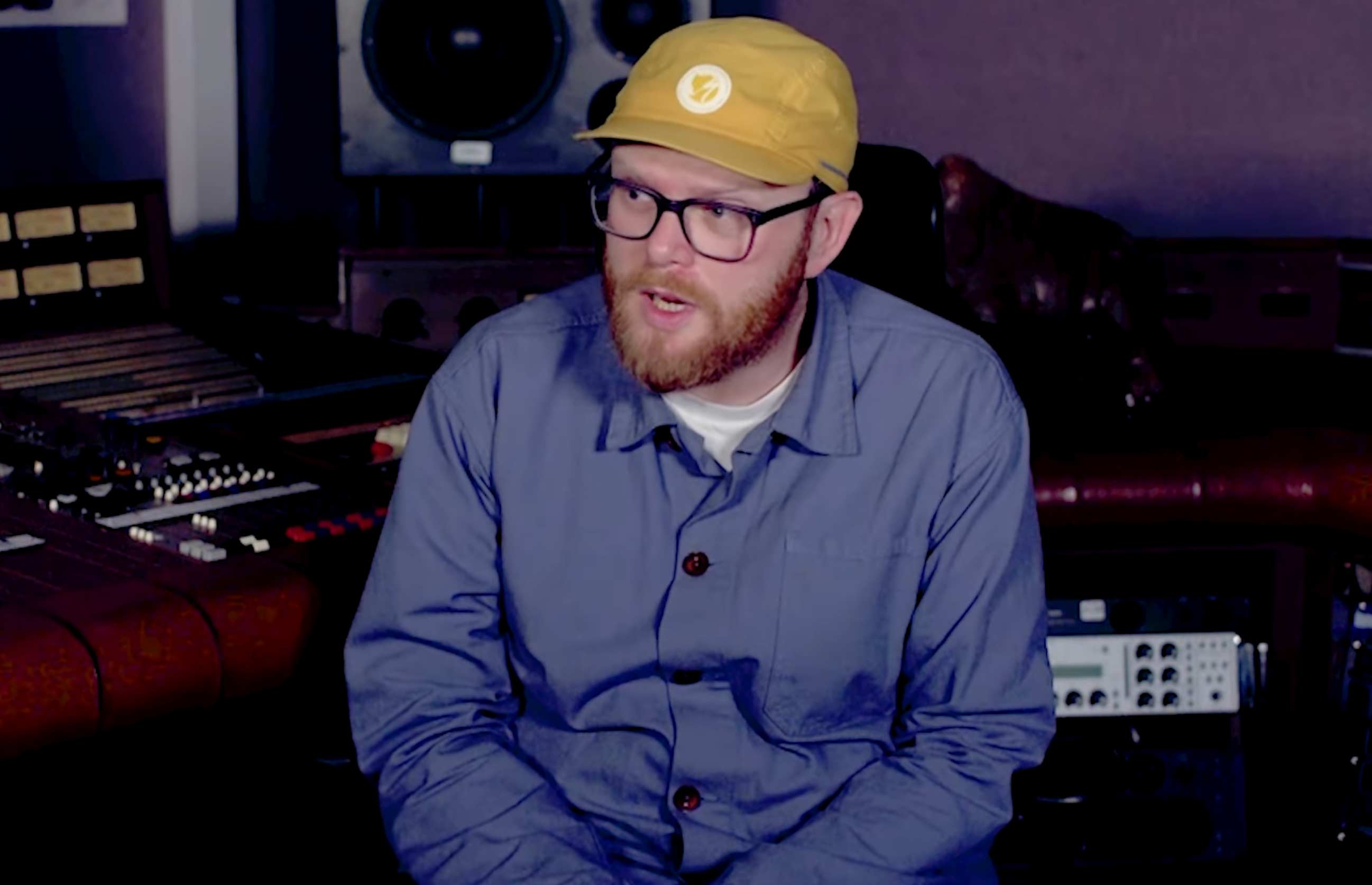 Huw Stephens being interviewed