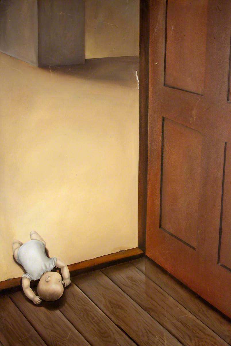 Artwrok by Anne Culverhouse-Evans - Doll in a doorway