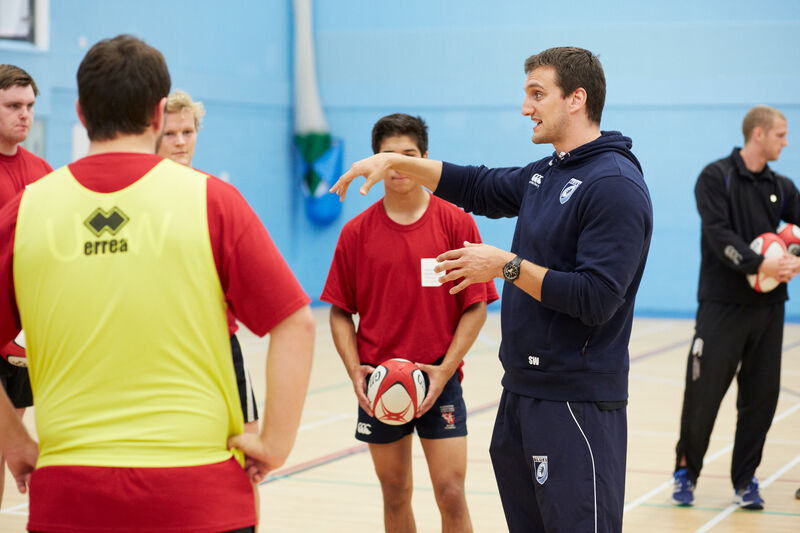 Rugby player, Sam Warburton, is holding a sport session with USW sport students.