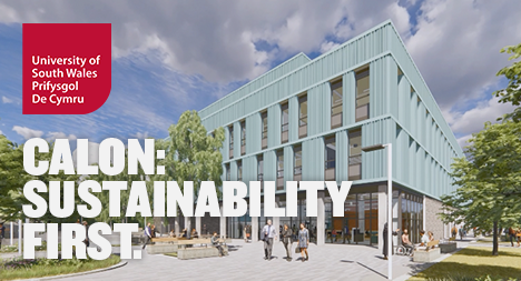 A video thumbnail showing an artist's interpretation of the upcoming Calon building with the words: 