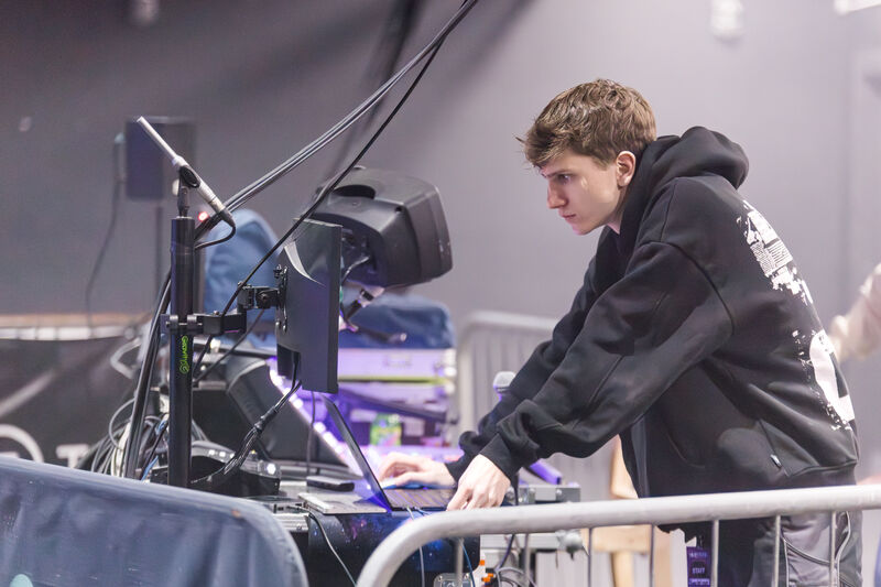 Students working at Immersed Festival