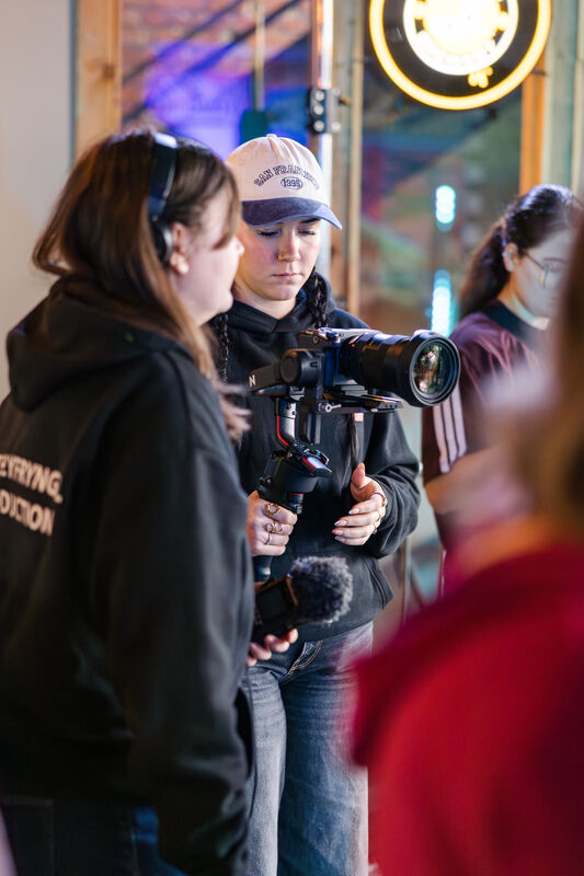 Students working at Immersed Festival