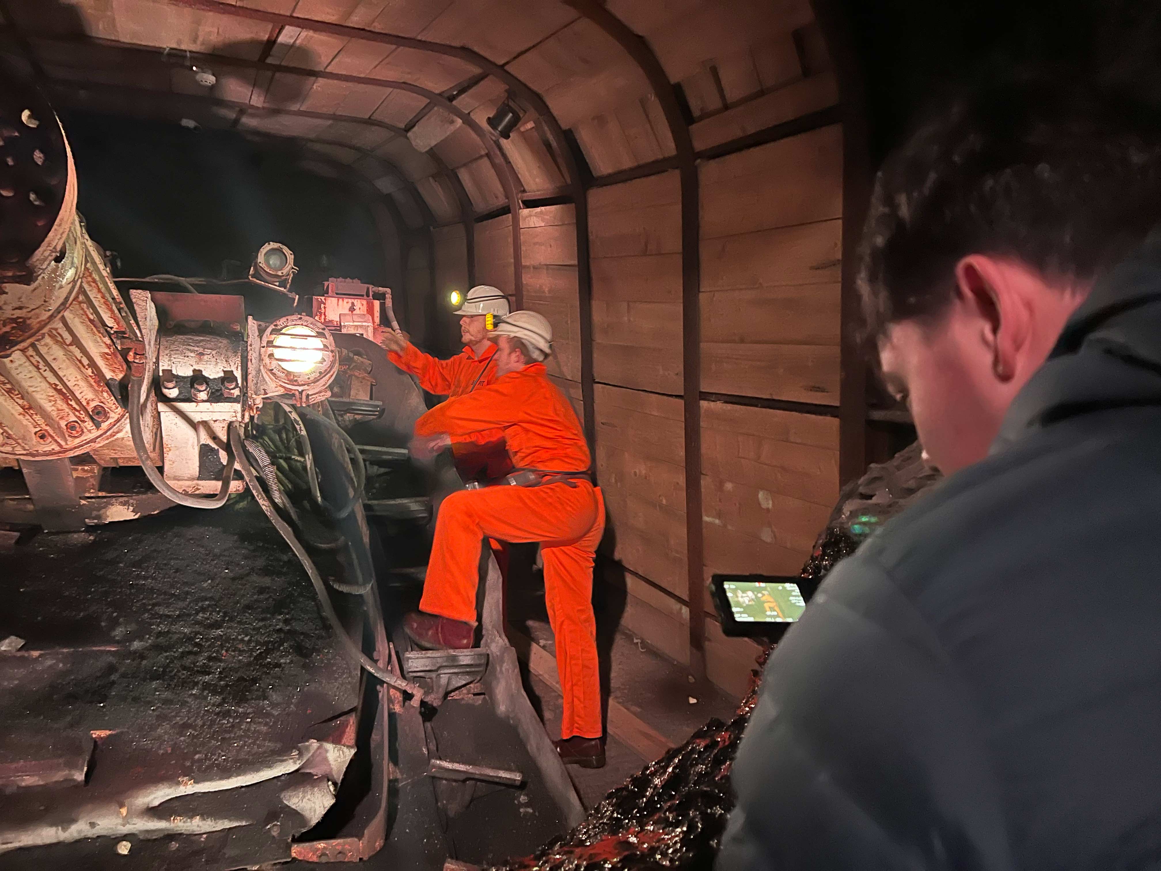 Filming at Big Pit