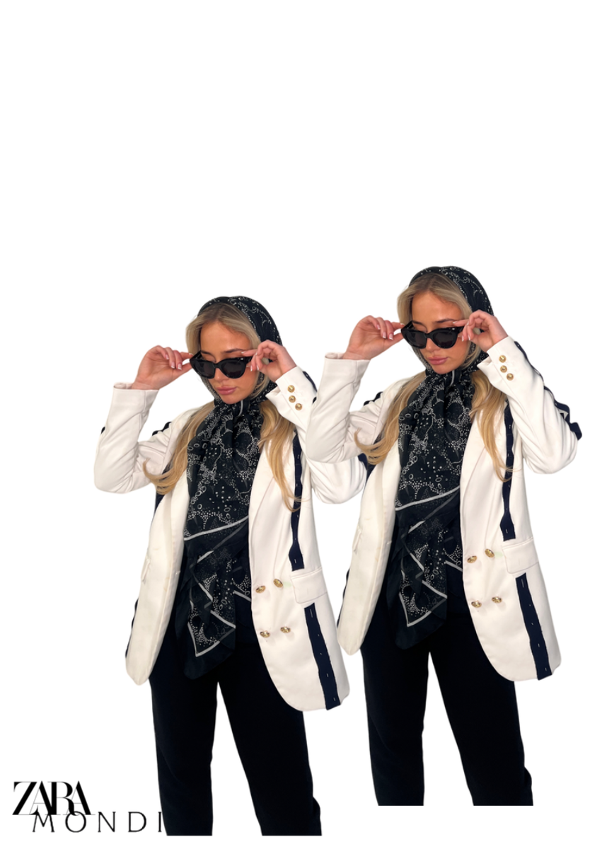 Model duplicated for an advert for Zara clothing
