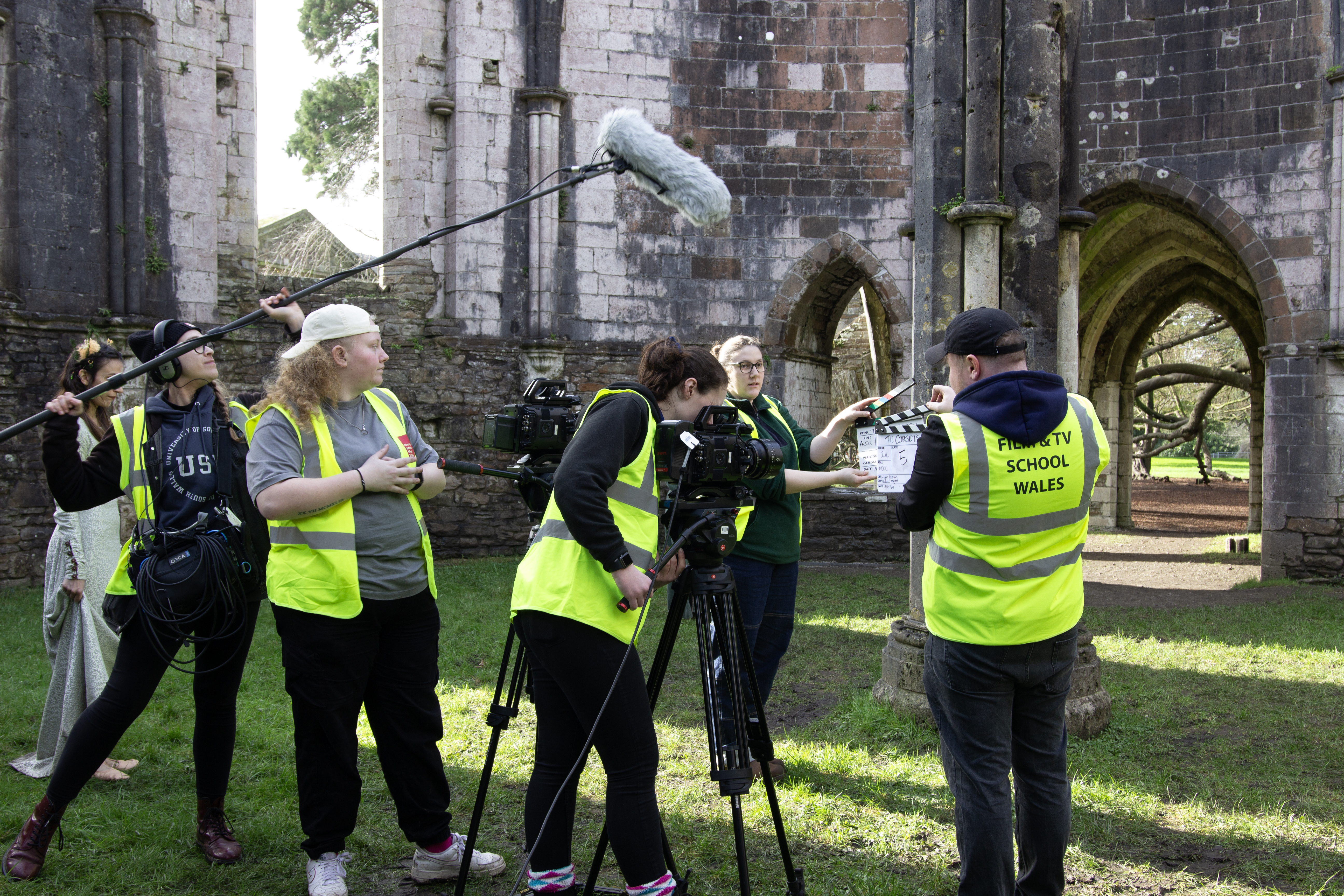 Behind the scenes of filming The Corsets
