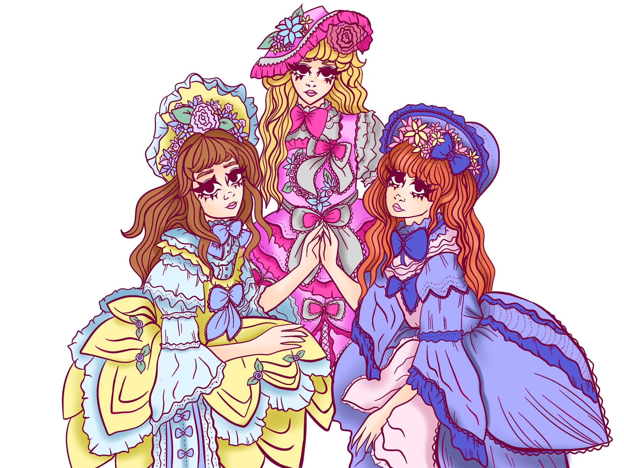 Illustration student art work for Gradfest 2024