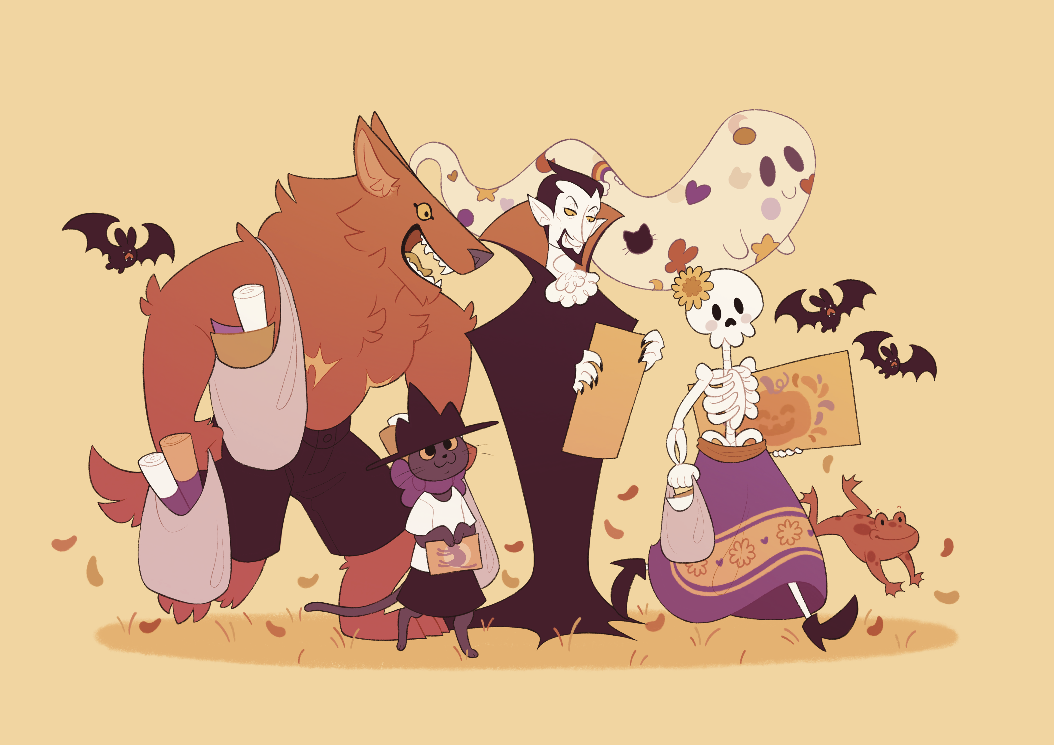 Illustration student art work for Gradfest 2024