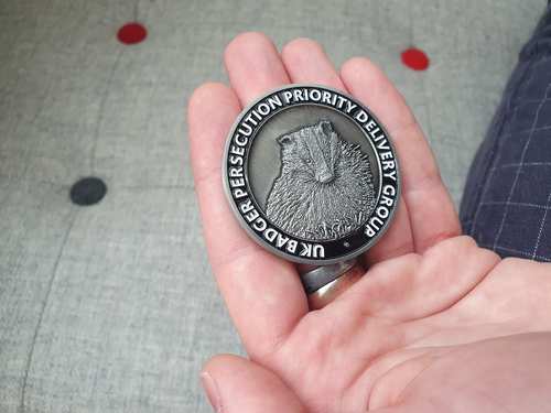 Rural crime films badger coin