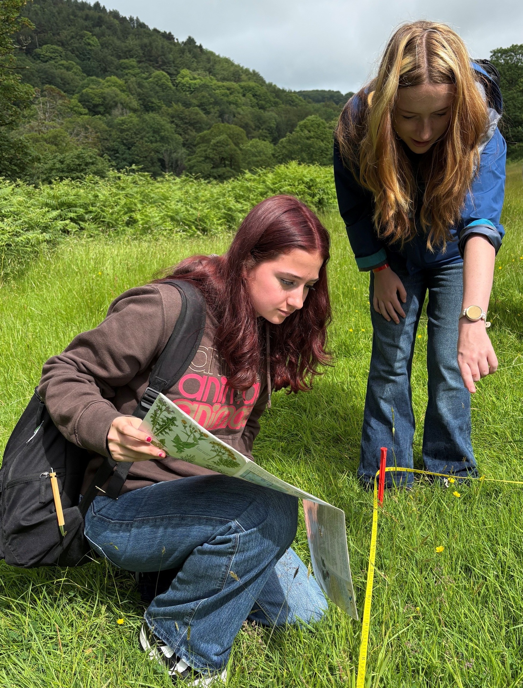 Some of the teenagers who attended the University of South Wales' 'Biology in the Park' at Margam Park taking part in one of the activities included in the event