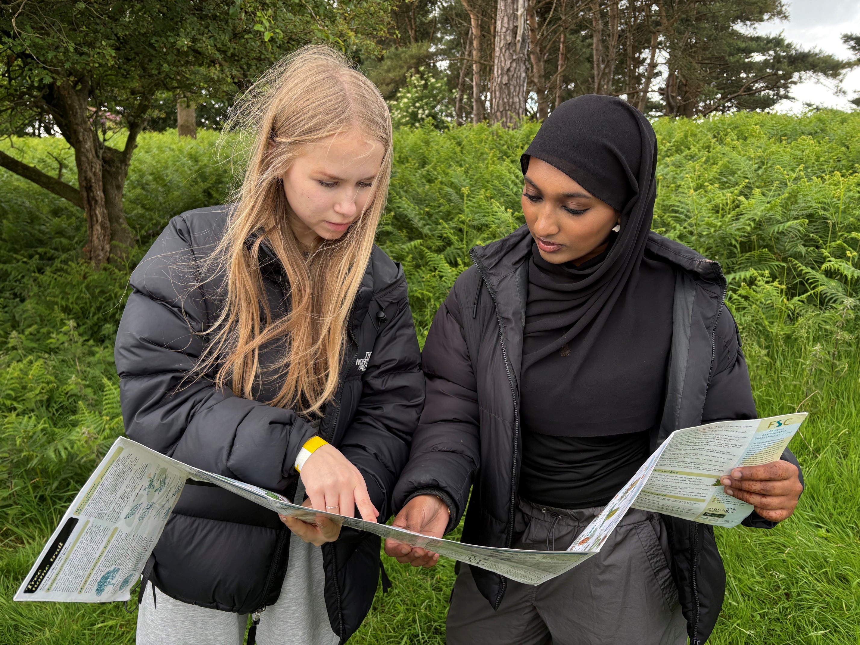Some of the teenagers who attended the University of South Wales' 'Biology in the Park' at Margam Park taking part in one of the activities included in the event