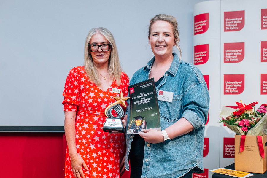 Teachers' and Advisers' Awards winner Melissa Wilson receiving her award.