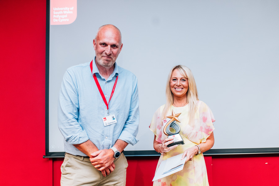 Teachers' and Advisers' Awards winner Tina Bryant receiving her award.